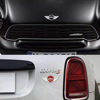 สติกเกอร์โลหะ รูปโลโก้สัญลักษณ์ ติดฝากระโปรงหน้า และหลังรถยนต์ สําหรับ MINI logo Cooper S Countryman Clubman JCW R50 R52 R56