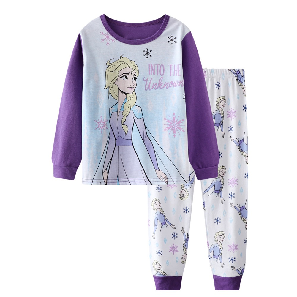 ชุดนอน เสื้อเชิ้ต และกางเกง ลาย Frozen สําหรับเด็กผู้ชาย และผู้หญิง อายุ 0-7 ปี