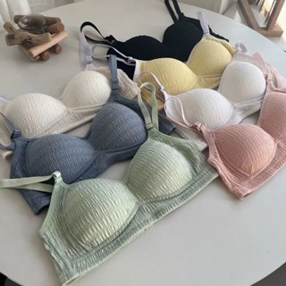 Sleeping bra เสื้อในผู้หญิง บราดูมๆดันทรง ไร้โครง ฟรีไซส์ มีหลากสีให้เลือก พร้อมส่ง บราไม่มีห่วงเหล็ก ชุดชั้นในฟองบาง Swoan130