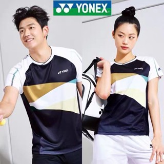 Yonex เสื้อยืดแขนสั้น ดูดซับเหงื่อ แบบแห้งเร็ว สําหรับผู้ชาย และผู้หญิง 2023