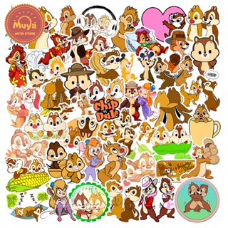 Muya สติกเกอร์ไวนิล ลายการ์ตูน Disney Chip n Dale กันน้ํา สําหรับติดตกแต่งแล็ปท็อป 50 ชิ้น