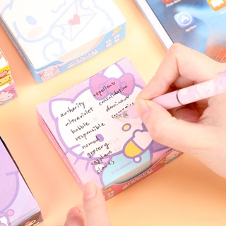 SANRIO กระดาษโน้ตมีกาว ลายอนิเมะ Hello Kitty สําหรับตกแต่งสมุดโน้ต เครื่องเขียน 1 ชุด 250 ชิ้น