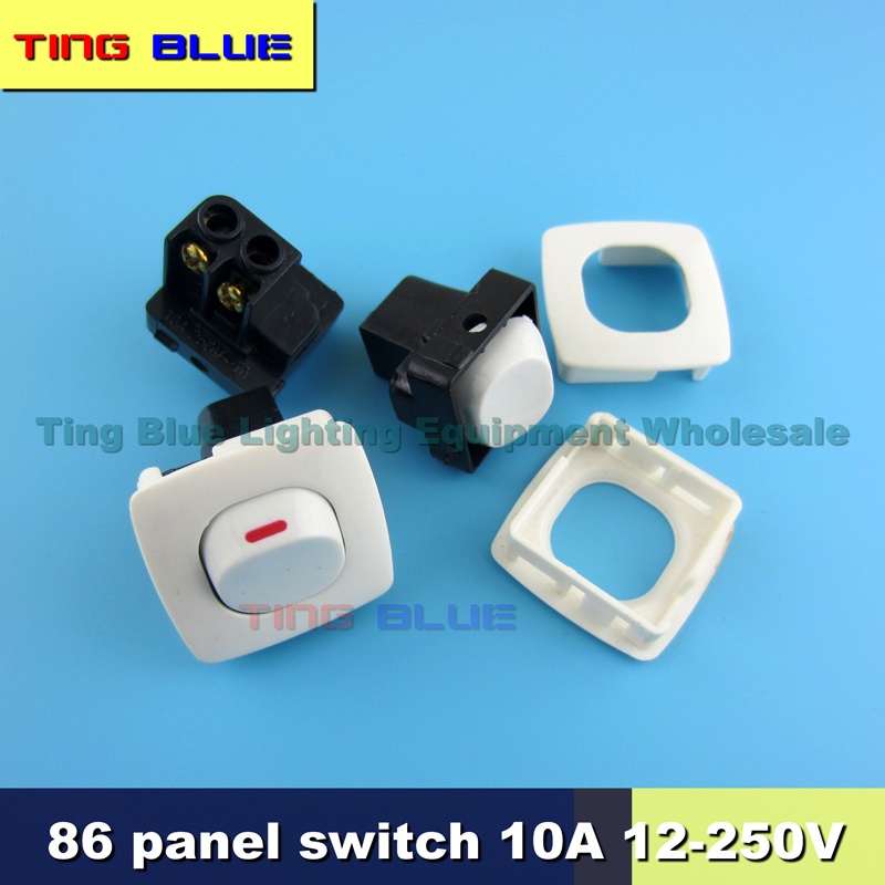 ((5-10 ชิ้น) แผงสวิตช์ไฟ LED ทรงสี่เหลี่ยม ขนาดเล็ก 86 แผง สําหรับตู้โชว์ เครื่องใช้ไฟฟ้า