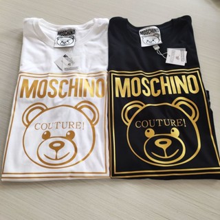 เสื้อยืดแขนสั้นลําลอง คอกลม พิมพ์ลายหมี สีบรอนซ์ แฟชั่นสําหรับผู้ชาย และผู้หญิง