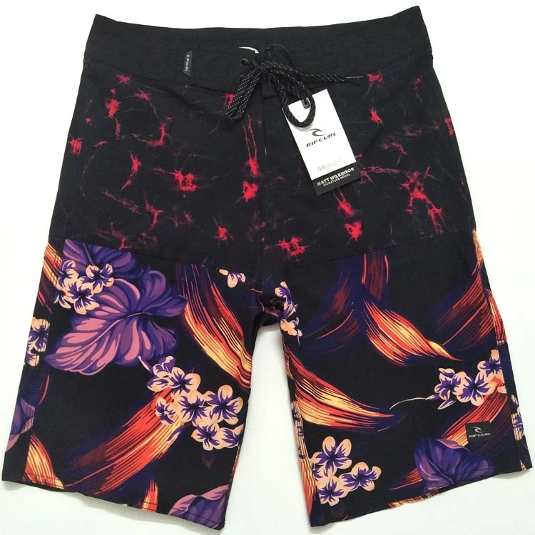 กางเกงขาสั้นผู้ชาย RIPCURL พิมพ์ลายโต้คลื่น กันน้ำ แห้งเร็ว