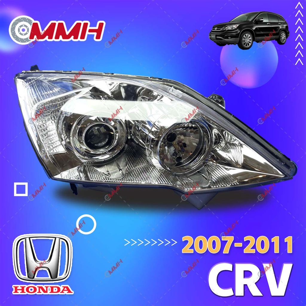 ไฟหน้ารถยนต์ สําหรับ Honda CRV G3 CR-V 2007-2011 ไฟหน้าสำหรับ ไฟหน้า โคมไฟหน้า ไฟหน้า​โปรเจค​เตอร์​ โคมไฟหรถยนต์ เลนส์กระจก headlamp headlight front light lens
