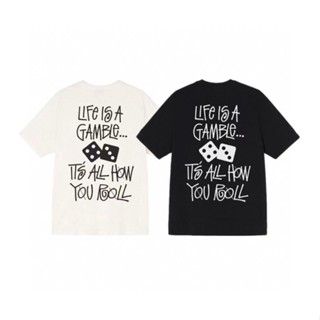 เสื้อยืดแขนสั้น คอกลม ผ้าฝ้ายแท้ พิมพ์ลายโลโก้หอยทาก STUSSY STUSSY แฟชั่นสําหรับผู้ชาย และผู้หญิง
