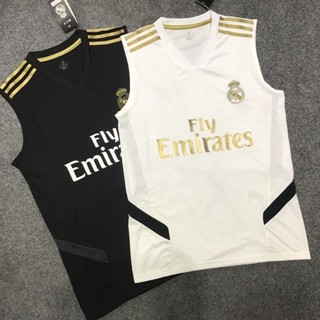 ใหม่ เสื้อกีฬาแขนกุด ลายทีมฟุตบอล real Madrid 5.26