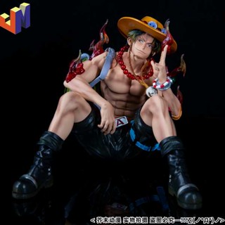 โมเดลฟิกเกอร์ One Piece GK Series BT Sitting Posture Ace Whitebeard Pirates Second Captain สําหรับตกแต่ง