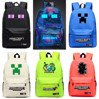 ** * Minecraft กระเป๋านักเรียน กระเป๋านักเรียน ชาย หญิง นักเรียนมัธยมต้น สไตล์กระโหลกส่องสว่าง กระเป๋าเป้สะพายหลัง อุปกรณ์ต่อพ่วง