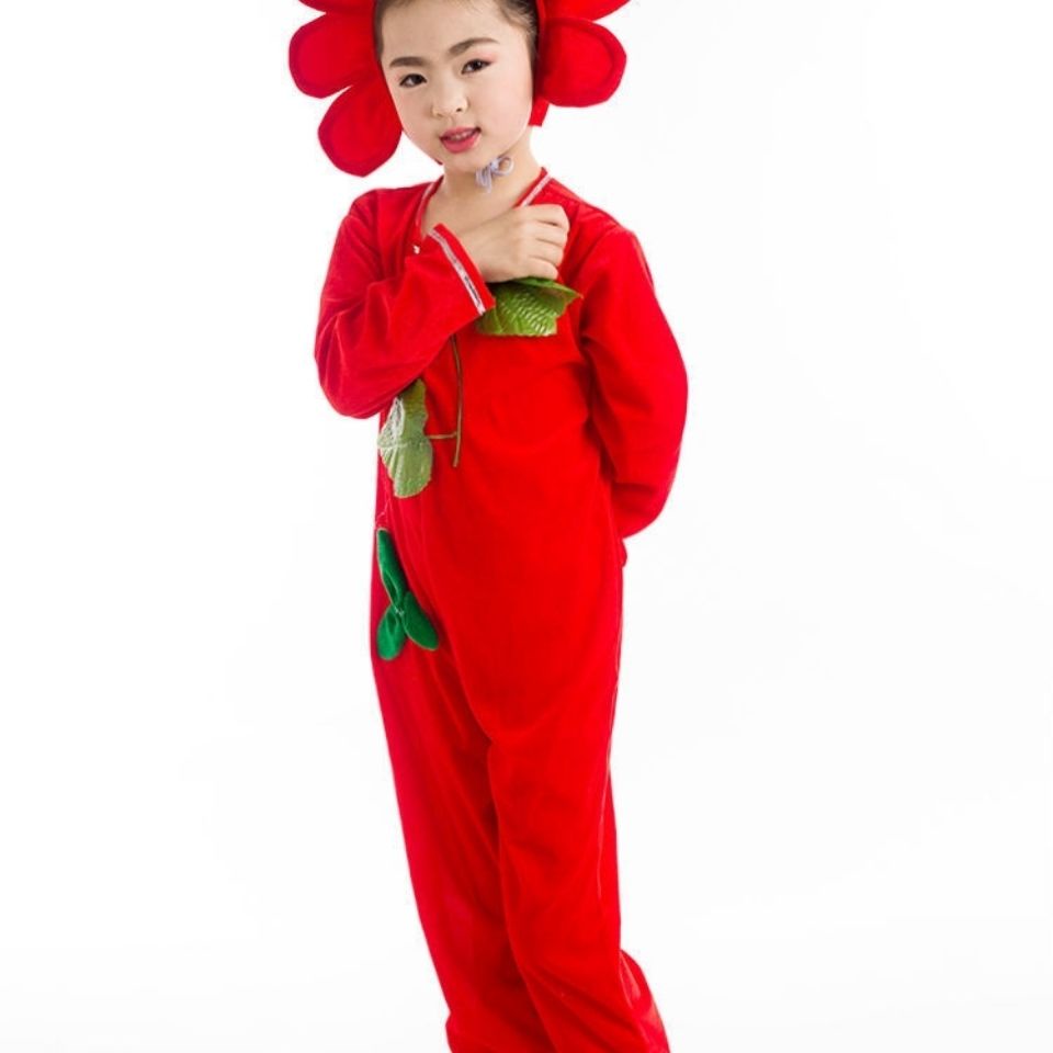 ชุดดอกไม้เด็กสีเหลือบรุ้งดอกไม้เครื่องแต่งกายเต้นรําเด็กซันโฟลเด็กดอกไม้นีออน七叶色花卉绿植物ดอกไม้的彩色花园艺表服装. - รูปที่ 4