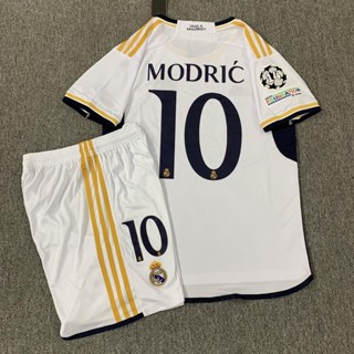 เสื้อกีฬาแขนสั้น ลายทีม Real Madrid Modric Vinicius Bellingham Kroos เหมาะกับใส่ในบ้าน