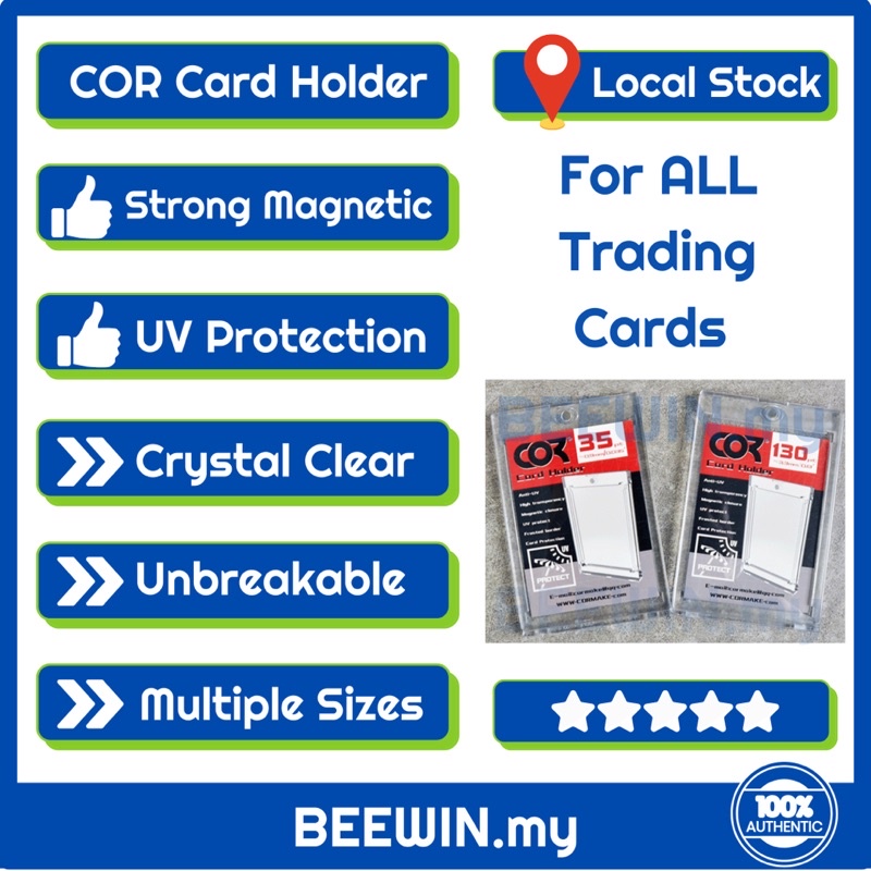 ของแท้ COR Magnetic Card Holder สําหรับ Trading Card Pokemon NBA Panini Magic Yugioh 35PT 55PT 75PT 