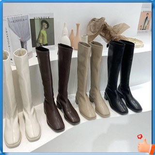 รองเท้าบูทผู้หญิง รองเท้าบูท: Fall/Winter 2020 New Mid-Heel Boots, Childrens Riding Boots, Knee-length Boots, Net Red Skinny Boots, High Boots