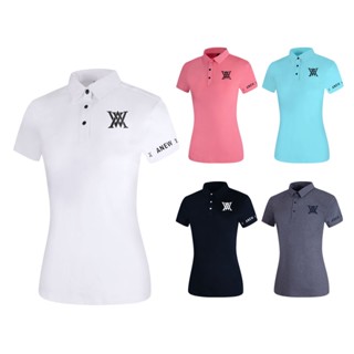 Anew GOLF เสื้อยืดแขนสั้นลําลอง ระบายอากาศ เข้ากับทุกการแต่งกาย แฟชั่นสําหรับผู้หญิง T2334