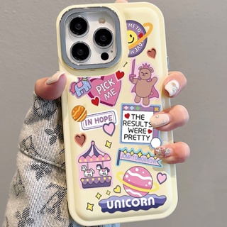 เคสโทรศัพท์มือถือนิ่ม ลายม้าหมุน ยูนิคอร์น สําหรับ iPhone 14Promax 13 12 11 7Plus X XR xsmax