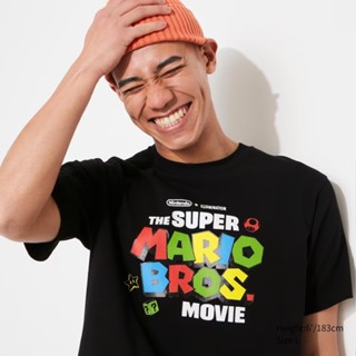 พร้อมส่ง เสื้อยืดแขนสั้น พิมพ์ลายกราฟฟิค UNIQLO THE SUPER MARIO BROS MOVIE UT 8629