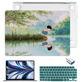 เคสโทรศัพท์มือถือ ผิวด้าน พิมพ์ลายโลโก้ สําหรับ MacBook Pro Air 11 12 13 14 นิ้ว A2779 A2442 A2681 A2338 A2337 M1 M2 A2179 A1932 A1706 A1465 A1466 A1502