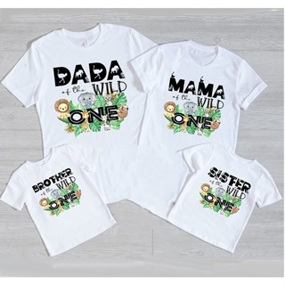 เสื้อครอบครัว ลาย Wild One Mom &amp; Dad &amp; Bro &amp; Sis สําหรับปาร์ตี้วันเกิด