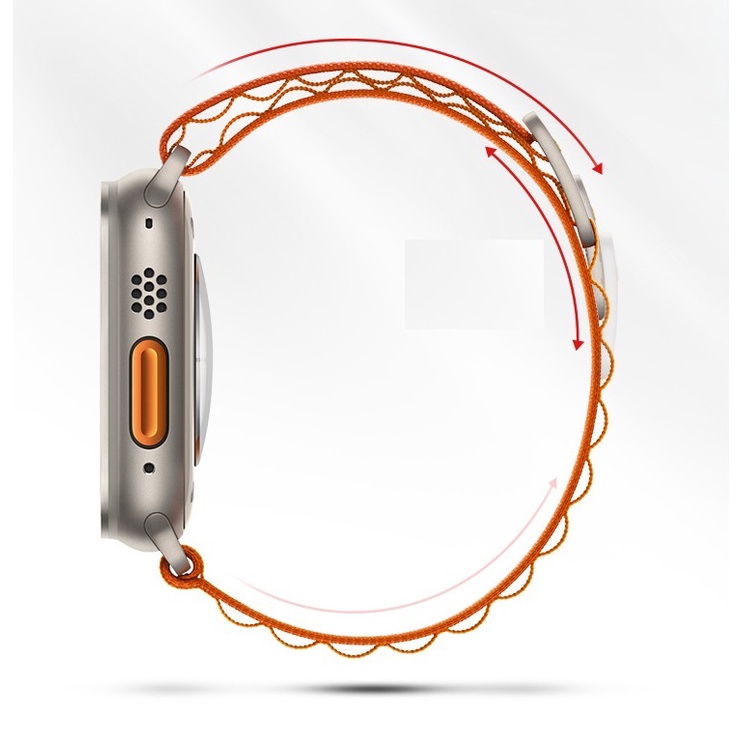 สิ่งทอทอห่วงไทเทเนียม G-Hook Sport Strap เข้ากันได้กับ Watch Series Ultra/10/9/8/7/SE/6/5/4/3/2/1