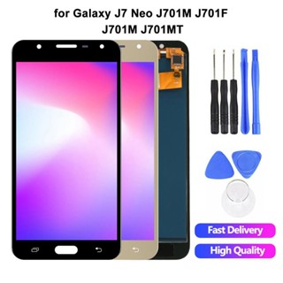 อะไหล่หน้าจอสัมผัส LCD แบบเปลี่ยน สําหรับ Samsung Galaxy J7 neo J701 J701F J701M