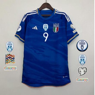 เสื้อกีฬาแขนสั้น ลายทีมชาติอิตาลี 23 24 Fans version EURO Game suit S-2XL