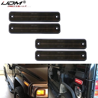 Ijdm ไฟเลี้ยว LED สีเหลืองอําพัน สีแดง แบบเปลี่ยน สําหรับ 2003-2009 Hummer H2