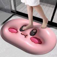 3d diatom mud floor mat bathroom anti-slip absorbent foot mat toilet door silicone floor mat toilet mat