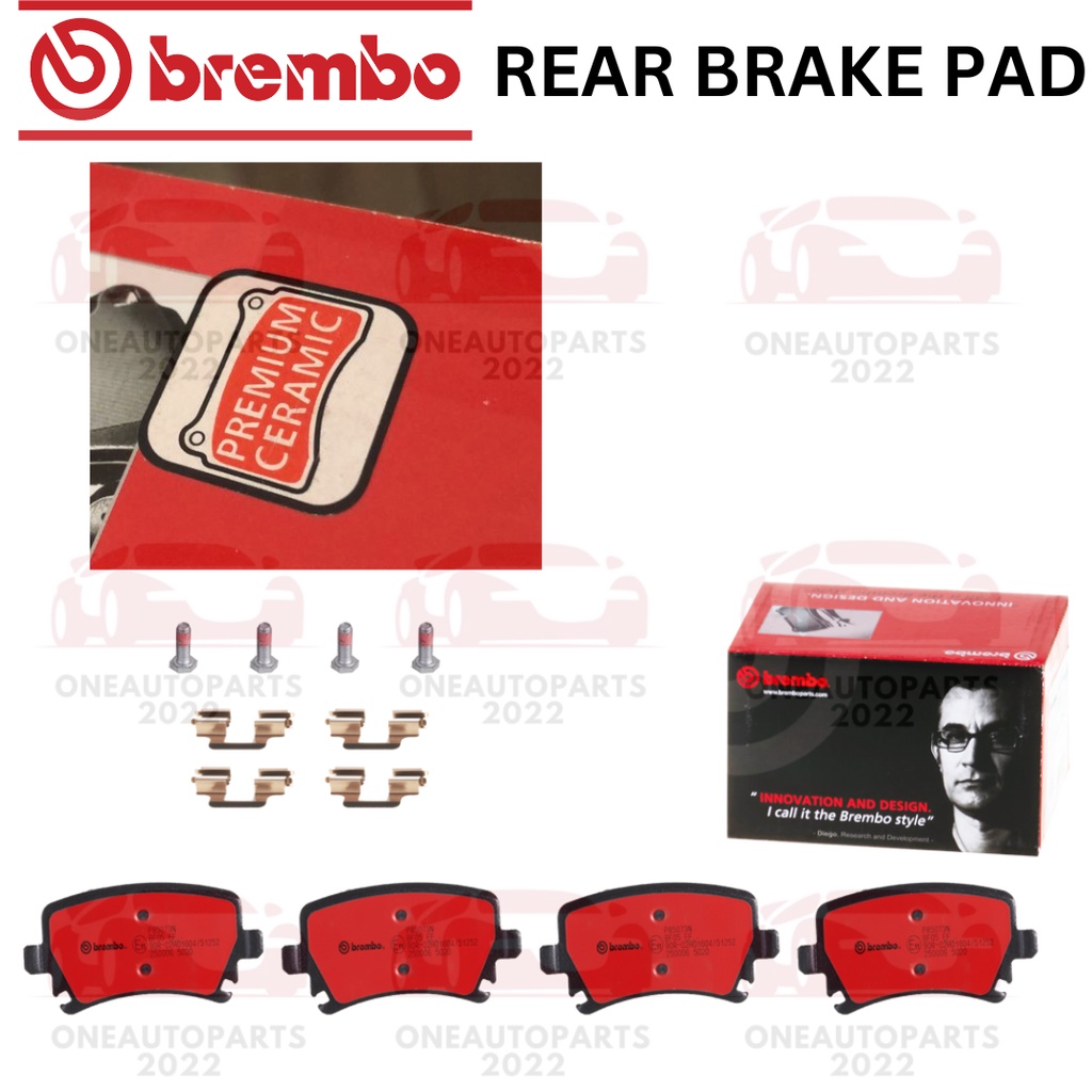 BREMBO CERAMIC REAR BELAKANG BRAKE PAD AUDI TTS 8J3 8J9 2.0TFSI A4 B7 A6 C6 2.4 GOLF MK5 2.0 GTi SKO
