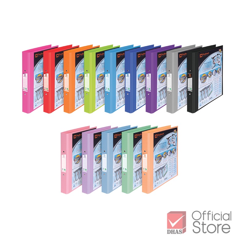 แฟ้ม 2 ห่วง Elephant Dura พร้อมเครื่องผูกดู 221VB