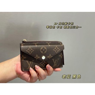 [พร้อมส่ง] Lv_real Picture Louisss Vuittonnn LVsss กระเป๋าสตางค์ ใบสั้น อเนกประสงค์ 3in1