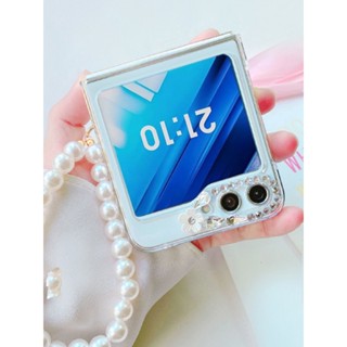 เคสโทรศัพท์มือถือแบบใส พับได้ บาง เบา สําหรับ Samsung zflip5 Galaxy Z Flip5