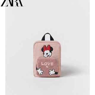 Zara Z s ใหม่ กระเป๋าเป้สะพายหลัง แบบคู่ ลายมินนี่น่ารัก สําหรับเด็กผู้หญิง เด็กอนุบาล