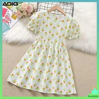 ชุดไทยเด็กผู้หญิง ชุดราตรีเด็กผู้หญิง Barabara Clearance Girls Dress Summer Dress 2023 New Style Little Flower Princess Dress Summer Thin Pure