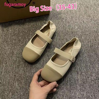 รองเท้า ขนาดใหญ่ สําหรับผู้หญิง ไซซ์ 35-43✨41 Velcro รองเท้าลําลอง สวมหุ้มข้อ พื้นนิ่ม แฟชั่นฤดูใบไม้ผลิ และฤดูใบไม้ร่วง สไตล์ฝรั่งเศส เรโทร สําหรับสตรี