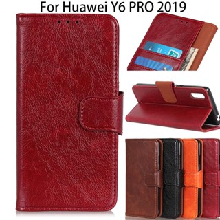 สําหรับ Huawei Y6 Pro 2019 เคสโทรศัพท์หนัง NP หรูหรา ป้องกันการแตก
