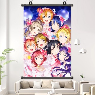 Lovelive Maki Nishikino Minami Kotori โปสเตอร์ผ้า สําหรับตกแต่งผนังบ้าน