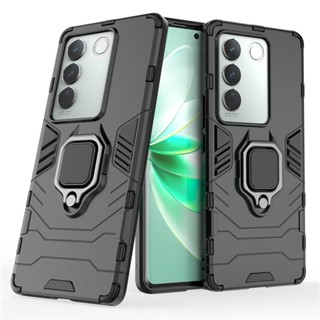 เคส Vivo V27 5G ฮาร์ดเคสกันกระแทกเคสโทรศัพท์ Hybrid Armor Shockproof Ring Case Vivo V27 V 27 Cover Stand