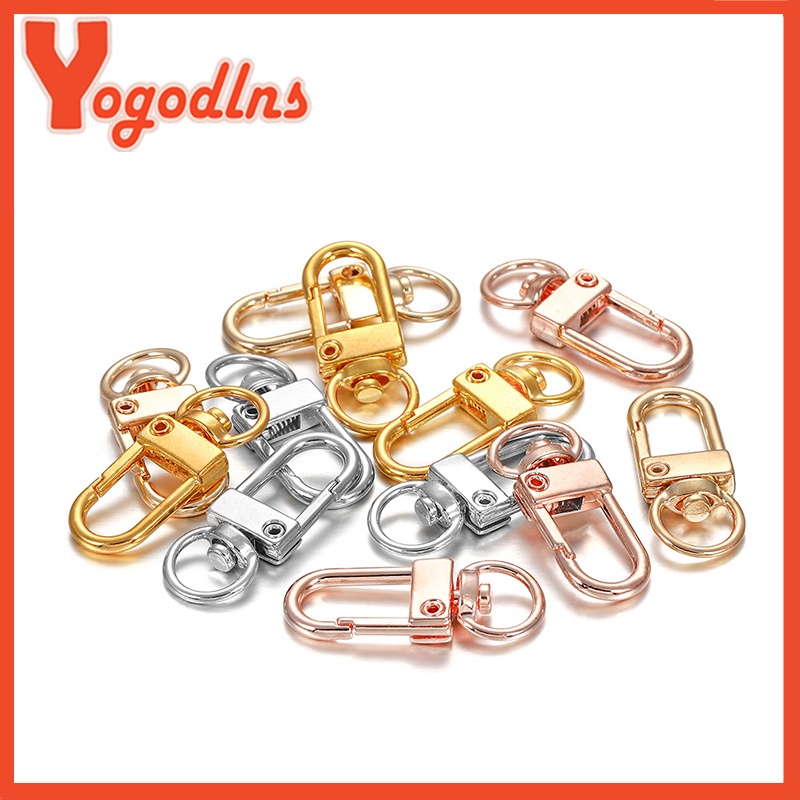 Yogodlns 10 ชิ้น/ถุง 12 มม.DIY อุปกรณ์ฮาร์ดแวร์หมุนหัวเข็มขัดสุนัขสังกะสีอัลลอยด์กระเป๋า Hook Buckle Key แหวน Chain Jewellry ทําอุปกรณ์