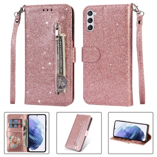 เคสโทรศัพท์หนัง ฝาพับ พร้อมช่องใส่บัตร มีซิป หรูหรา สําหรับ Samsung Galaxy S23 Ultra S23 Plus S23+ A13 A23 M23 A14 A34 A54 5G A04 A04S