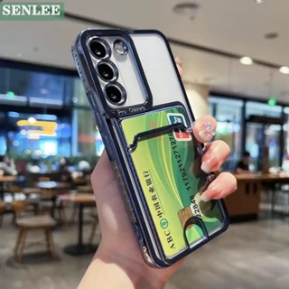 เคสโทรศัพท์มือถือแบบนิ่ม ใส พร้อมช่องใส่บัตร สําหรับ Samsung Galaxy A73 A53 A13 A72 A52 A32 A71 A51 A22 A12