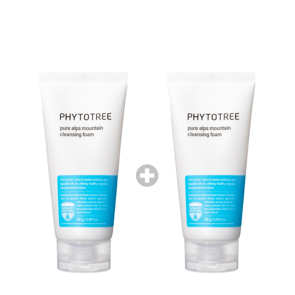 [phytotree] 1+1 Phytotree Pure Alps โฟมล้างหน้า ทําความสะอาดผิวหน้าอย่างล้ําลึก 150 มล. แพ้ง่าย [ผิว