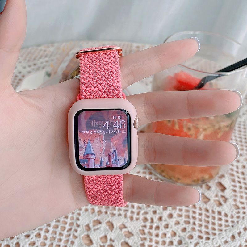 สายนาฬิกาข้อมือถัก ปรับได้ สําหรับ Apple Watch S8 Applewatch 7 8 65432 se