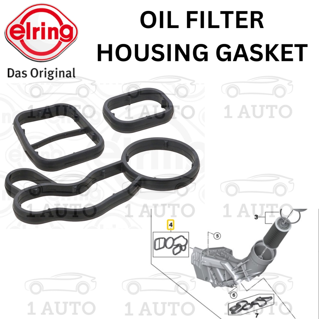 ELRING GERMANY กรองน้ํามันเครื่อง HOUSING GASKET BMW F30 320i 330e 330i B48 เครื่องยนต์ 320d B47 G30