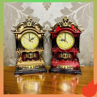 นาฬิกาตั้งโต๊ะ นาฬิกาดิจิตอลติดผนัง ชะตากรรม home desk clock living room table clock ornaments European style home accessories bedroom silent clock table clock