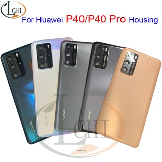 ฝาครอบแบตเตอรี่ พร้อมฝาครอบกล้อง แบบเปลี่ยน สําหรับ Huawei p40pro p40 pro Huawei p40