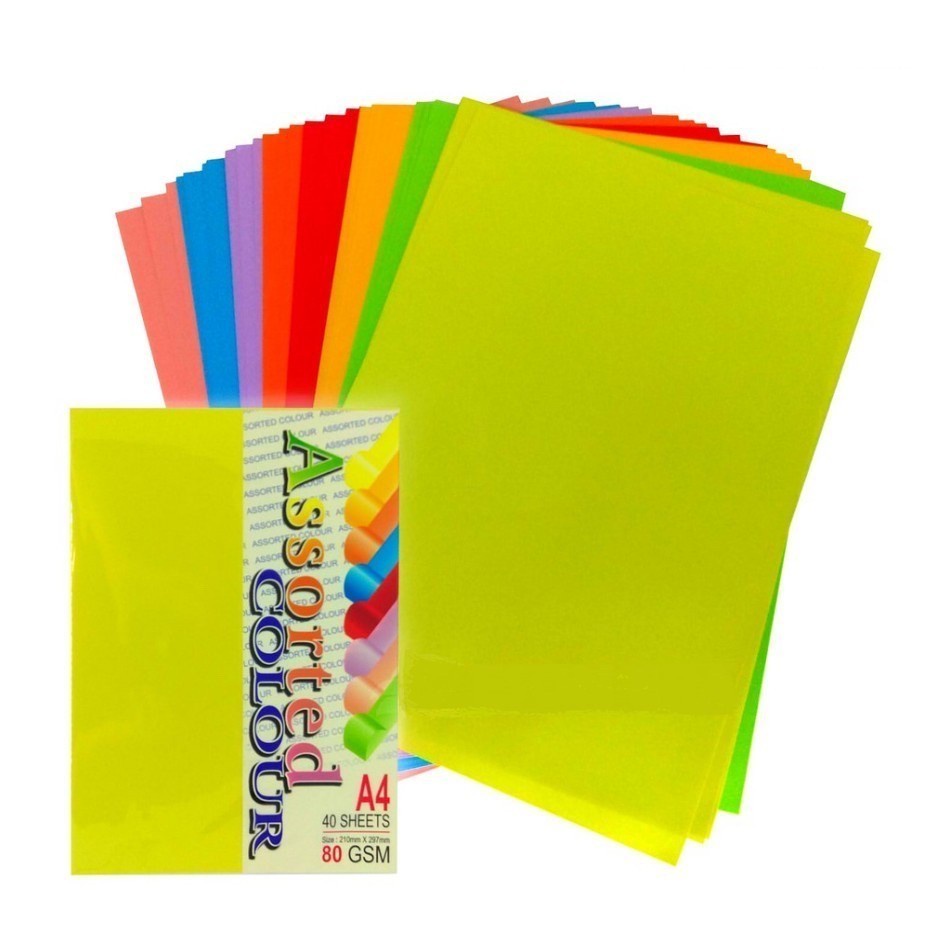 STANDARD A4 กระดาษคละสี 80g (8 / 20 สี)