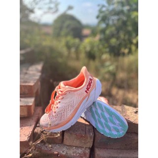 [พร้อมส่ง] Hoka ONE Clifton 8 รองเท้าผ้าใบ รองเท้าวิ่ง ดูดซับแรงกระแทก สีชมพู สีแดง 2023