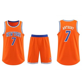 Knicks No. เสื้อกีฬาบาสเก็ตบอล ลายทีม Anthony Jersey 7 Anthony