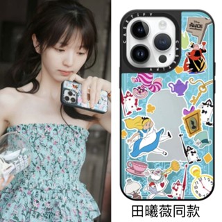 Casetify เคสป้องกันโทรศัพท์มือถือกระจก ลาย Alice in Wonderland สําหรับ iphone11 12 13 14 promax